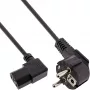 InLine 45 τεμ. Bulk-Pack Καλώδιο τροφοδοσίας Type F γωνιακό C13 ορθογώνιο μαύρο 1m