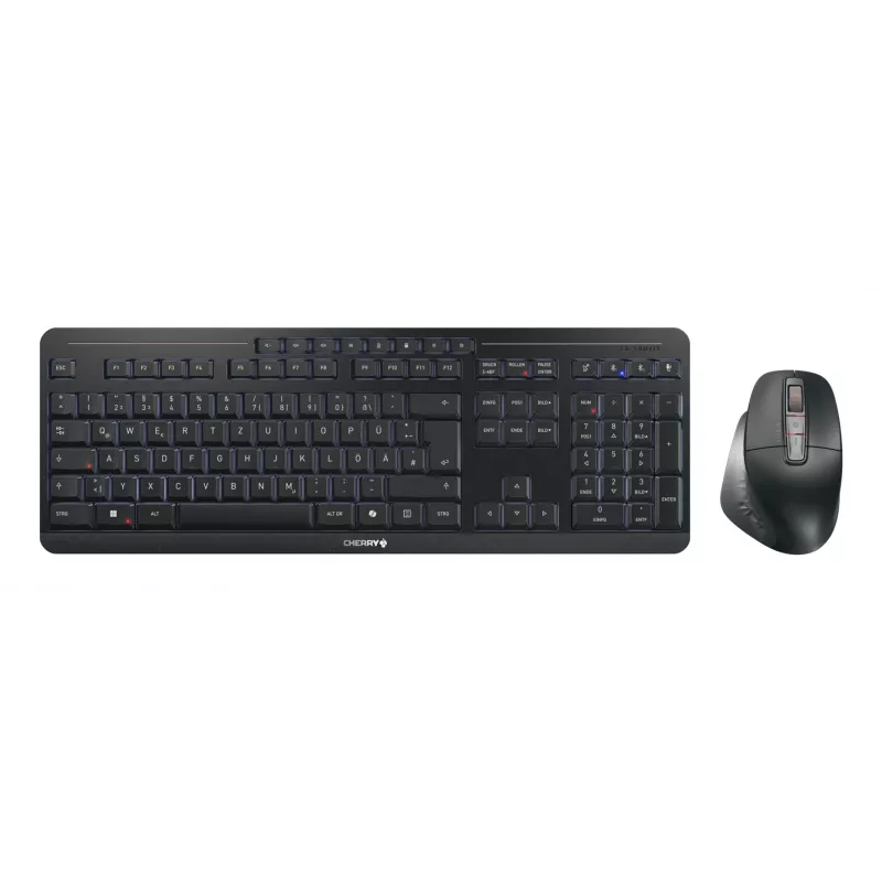 CHERRY Stream desktop ultimate Πληκτρολόγιο Ποντίκι με Home/Office USB + RF Wireless + Bluetooth QWERTZ Γερμανικό Μαύρο