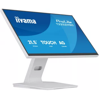 Οθόνη IIYAMA ProLite T2252MSC-W2AG 54,5 cm (21,4 ίντσες) Full HD 1920x1080 LCD Touchscreen, 5 ms, USB 3.2 Hub, Ηχεία, VESA, λευκό
