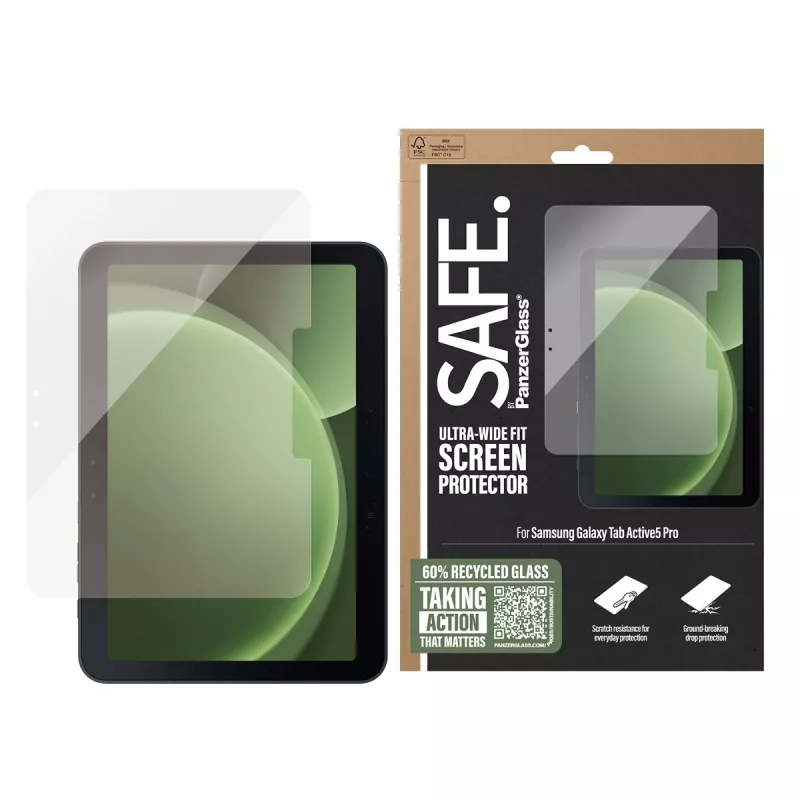 PanzerGlass SAFE. by ® Προστασία οθόνης Samsung Galaxy Tab Active5 Pro | Ultra-Wide Fit