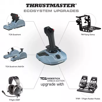 Thrustmaster TCA Quadrant Airbus Edition Μαύρο, Μπλε Flight Sim PC
