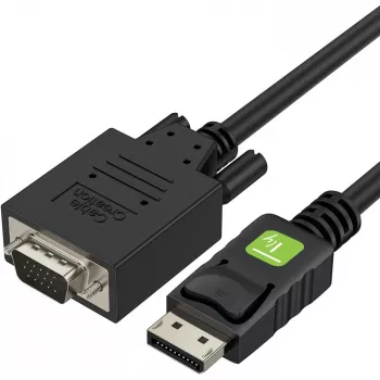 Techly Καλώδιο οθόνης DisplayPort σε VGA 1,8 m ICOC DSP-V-018