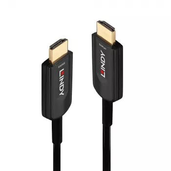 Lindy 10m Καλώδιο οπτικής ίνας υβριδικό Ultra-High-Speed HDMI, 10 m, HDMI Τύπος A (Standard), HDMI Τύπος A (Standard), 48 Gbit/s, Audio Return Channel (ARC), Μαύρο