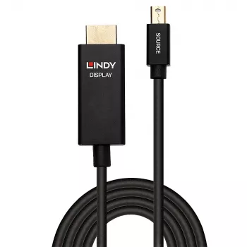 Lindy 1m ενεργό καλώδιο Mini DisplayPort σε HDMI με HDR, 1 m, Mini DisplayPort, HDMI, αρσενικό βύσμα, αρσενικό βύσμα, ευθύ