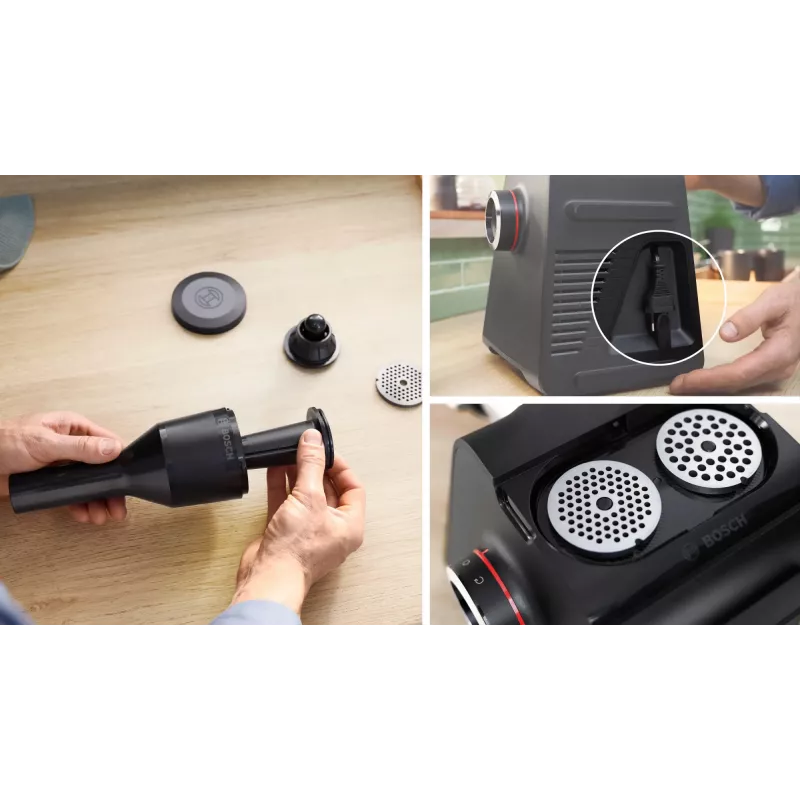 Bosch Serie 6 Κιμάς 2100 W Μαύρο, Ασημί