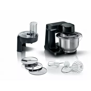 Bosch Serie 2 MUMS2EB01 Επεξεργαστής τροφίμων 700 W 3,8 L Μαύρο, Ανοξείδωτο ατσάλι