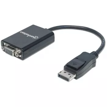 manhattan-displayport-σε-vga-hd15-καλώδιο-μετατροπέας-15cm-αρσενικό-σε-θηλυκό-ενεργό-dp-με-κλείδωμα-μαύρο-εφ' όρου ζωής εγγύηση-συμμορφώνεται με dp2vga2