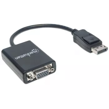 manhattan-displayport-σε-vga-hd15-καλώδιο-μετατροπέας-15cm-αρσενικό-σε-θηλυκό-ενεργό-dp-με-κλείδωμα-μαύρο-εφ' όρου ζωής εγγύηση-συμμορφώνεται με dp2vga2