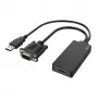 Hama 00200342 Καλώδιο-αντάπτορας βίντεο 0,15 m USB Type-A + VGA (D-Sub) HDMI Μαύρο