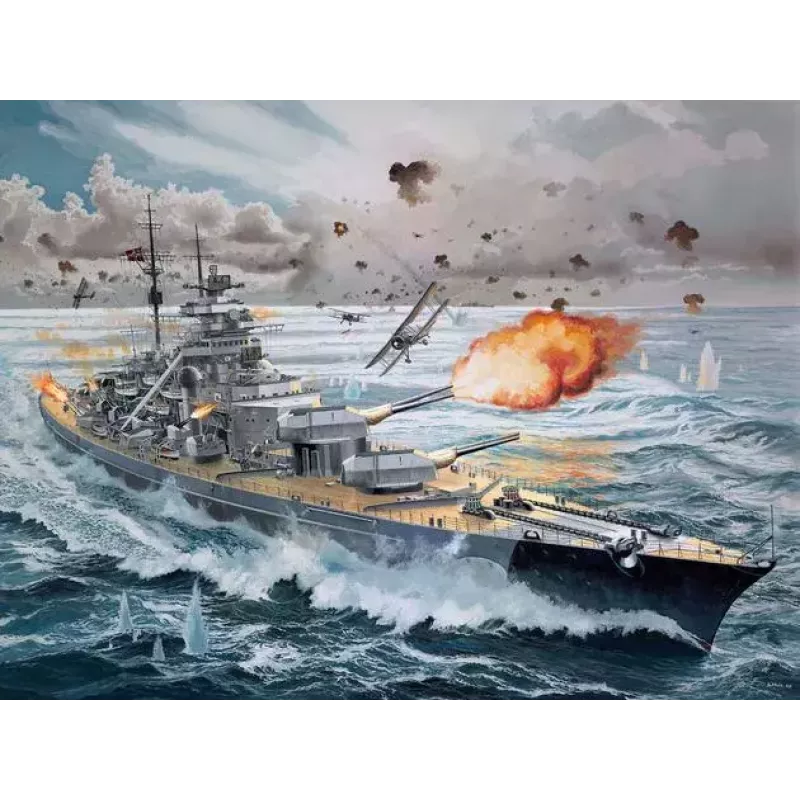 Μοντέλο πολεμικού πλοίου Revell Bismarck κιτ 1:350