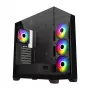 Κουτί FSP M340-BA Midi Tower mITX, mATX, ATX μαύρο ARGB, Midi Tower, PC, μαύρο, ATX, micro ATX, Mini-ITX, Glass, SPCC, 17 cm