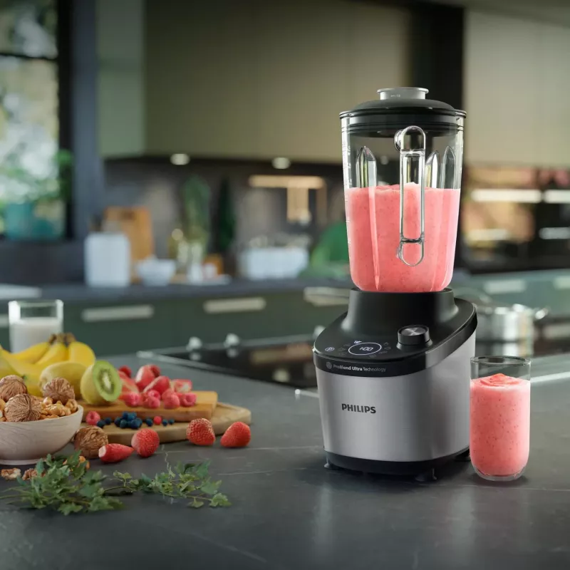 Επιτραπέζιο μπλέντερ Philips Σειρά 7000 HR3760/10 Μαύρο Ανοξείδωτο ατσάλι