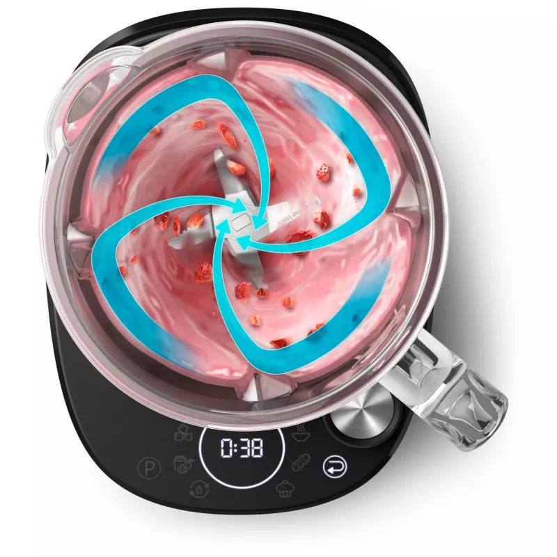 Επιτραπέζιο μπλέντερ Philips Σειρά 7000 HR3760/10 Μαύρο Ανοξείδωτο ατσάλι
