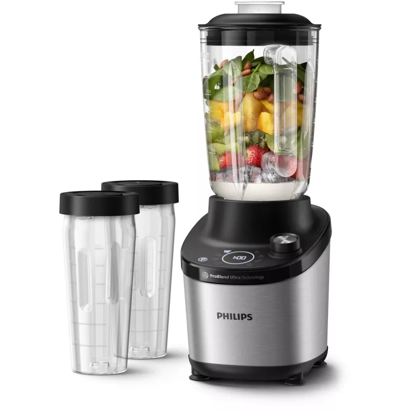 Επιτραπέζιο μπλέντερ Philips Σειρά 7000 HR3760/10 Μαύρο Ανοξείδωτο ατσάλι