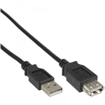 Καλώδιο επέκτασης USB 2.0 Type A αρσενικό/θηλυκό InLine 34605B μαύρο 5m