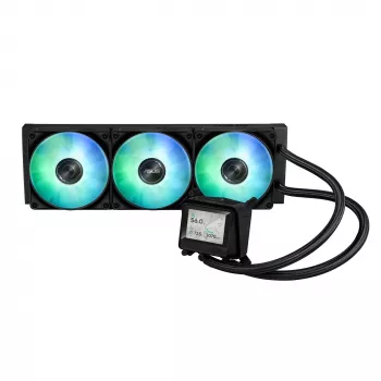 All-in-One Υδρόψυξη ASUS MAX GAMING LC 360 ARGB LCD — ψυγείο 360 mm, ανεμιστήρας 120 mm, υποστηρίζει AM4/AM5/LGA1700, μαύρο