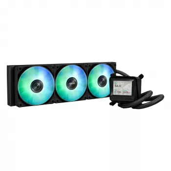 All-in-One Υδρόψυξη ASUS MAX GAMING LC 360 ARGB LCD — ψυγείο 360 mm, ανεμιστήρας 120 mm, υποστηρίζει AM4/AM5/LGA1700, μαύρο