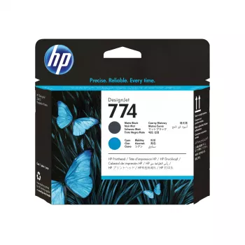 HP 774 Ματ-Μαύρο/Cyan Κεφαλή εκτύπωσης DesignJet