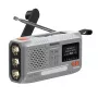 Φορητό ραδιόφωνο με μανιβέλα Marmitek RESQ 100 — DAB/DAB+/FM, 3 W, LCD, USB‑C, υποδοχή 3,5 mm, ανοιχτό γκρι