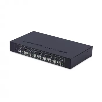 StarTech.com Διακόπτης KVM HDMI 8 θυρών με κιτ τοποθέτησης σε rack 1U, 4K 60Hz HDMI 2.0, εναλλαγή με κουμπιά και hotkey, Hub USB 4 θυρών, ανεξάρτητο λειτουργικού συστήματος, συμμορφούμενο με TAA