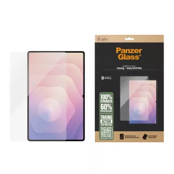 Προστασία οθόνης PanzerGlass για Samsung Galaxy Tab S11 Ultra — Σκληρυμένο γυαλί, Ultra-Wide Fit, διαφανές, στεγνή εφαρμογή