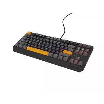 GENESIS Thor 230 TKL πληκτρολόγιο Gaming USB + RF Wireless + Bluetooth QWERTY μαύρο, γκρι, πορτοκαλί