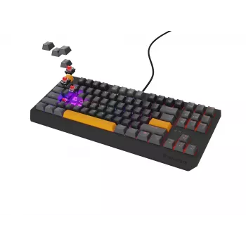 GENESIS Thor 230 TKL πληκτρολόγιο Gaming USB + RF Wireless + Bluetooth QWERTY μαύρο, γκρι, πορτοκαλί