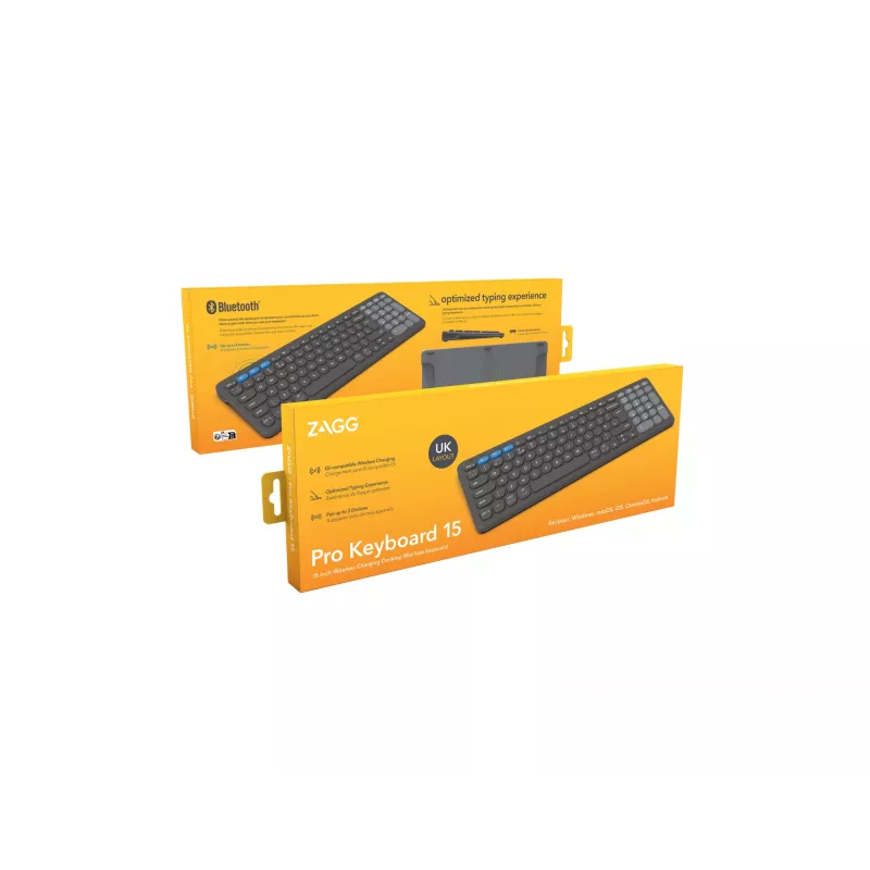 ZAGG Pro 15 πληκτρολόγιο Universal Bluetooth QWERTY UK αγγλικό μαύρο