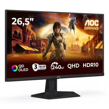 AOC G4 Q27G41ZDF Οθόνη Υπολογιστή 67,3 cm (26,5 inch) 2560 x 1440 Pixel Quad HD QD-OLED Μαύρο, Κόκκινο