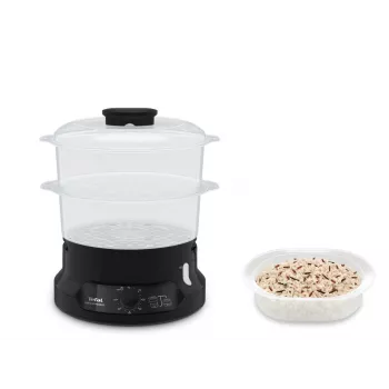 Tefal Minicompact VC139810 Ατμομάγειρας 2 καλάθια Ελεύθερος 800 W Μαύρο