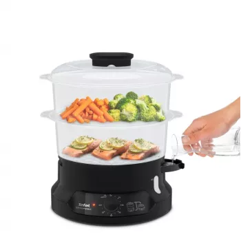 Tefal Minicompact VC139810 Ατμομάγειρας 2 καλάθια Ελεύθερος 800 W Μαύρο