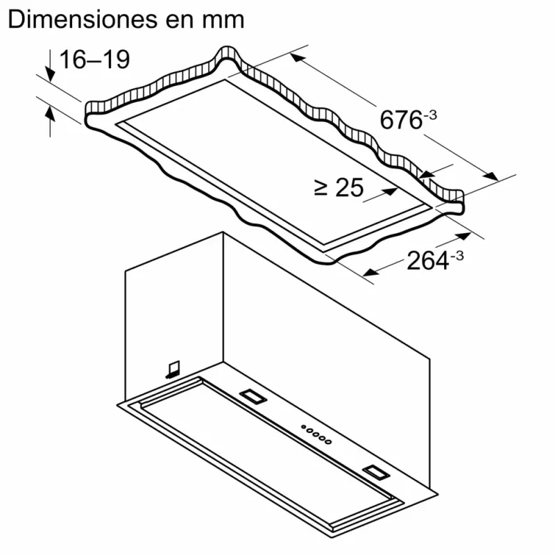 Απορροφητήρας Bosch Serie 8 DLN78PC60 εντοιχιζόμενος μαύρο 590 m³/h