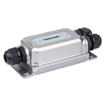 Intellinet 2-Port Outdoor Vandalproof Gigabit PoE++ Extender, δύο θύρες 30 W, επεκτείνει PoE έως 100 m, προϋπολογισμός ισχύος 60 W, IEEE 802.3bt (4PPoE) compliant, IP67 αδιάβροχο, IK10-certified, μεταλλικό κουτί
