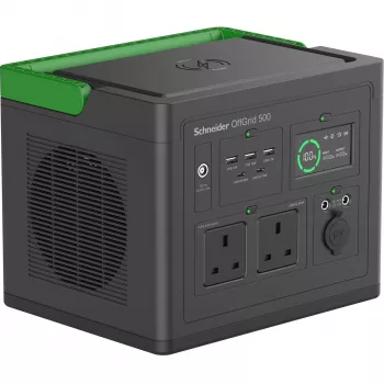 APC SE OffGrid Φορητός σταθμός ενέργειας 500 – Μπαταρία Li-Ion, LCD, 2x UK πρίζες, 3x USB-A, 2x USB-C, 3x 12V, ασύρματος φορτιστής