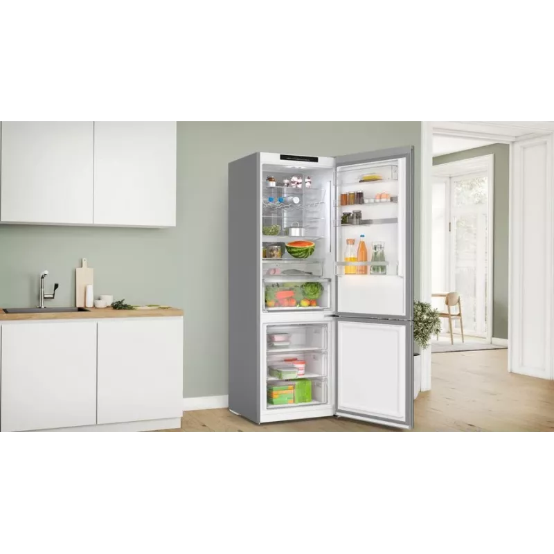 Bosch Serie 6 KGN49LBCF Ψυγειοκαταψύκτης Ελεύθερης τοποθέτησης 440 L Μαύρο