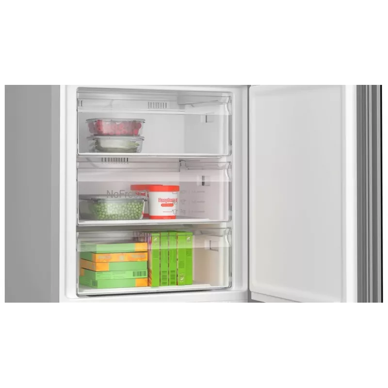 Bosch Serie 6 KGN49LBCF Ψυγειοκαταψύκτης Ελεύθερης τοποθέτησης 440 L Μαύρο
