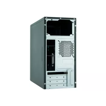 Κουτί PC CHIEFTEC ATX Mini-Tower Αλουμίνιο Brossé SECC Μαύρο — Micro ATX, 2×3,5 inch υποδοχές, 2×5,25 inch υποδοχές, USB2.0+2×USB3.2 Gen1