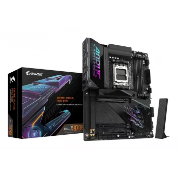 GIGABYTE X870E AORUS PRO X3D Μητρική ATX – AMD Socket AM5, 18+2+2 VRM, DDR5 έως 9000 MHz (OC), 2×PCIe5 + 2×PCIe4, Wi‑Fi 7, 5GbE, USB4