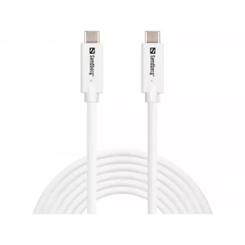 Sandberg USB-C σε USB-C USB 3.2 Gen2 100W, 3m, 3 m, USB C, USB C, USB 3.2 Gen 2 (3.1 Gen 2), 10 Gbit/s, λευκό
