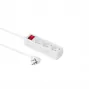 Microconnect GRU0033WS Πολύπριζο 3 m 3 υποδοχές Schuko Λευκό