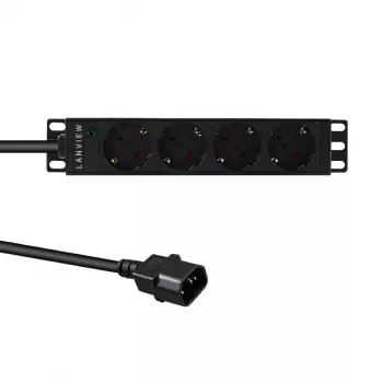 Rack-PDU Lanview LVR-2MSCH-SCH-C13-4 – Μονάδα διανομής ισχύος Lanview Μοντέλο LVR-2MSCH-SCH-C13-4