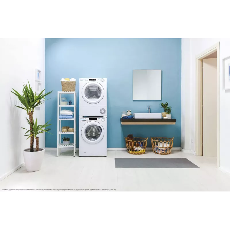 Candy Smart Pro CSOE H9A2TE-S στεγνωτήριο ρούχων ελεύθερο μπροστινής φόρτωσης 9 kg λευκό