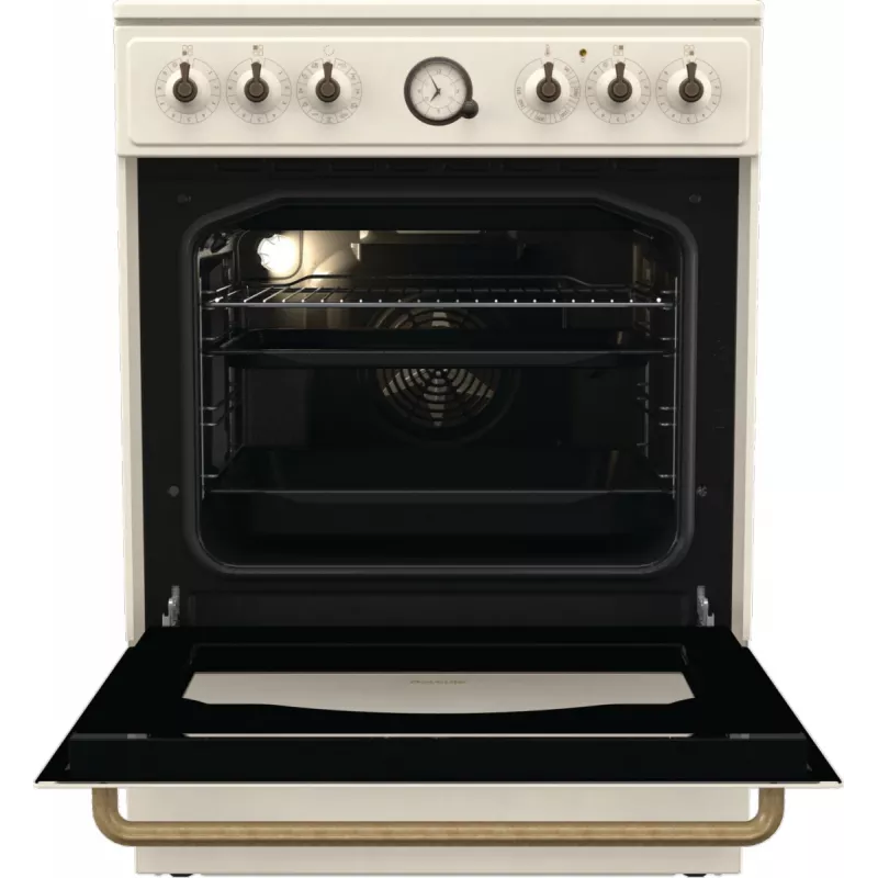 Gorenje GECS6B70CLI ελεύθερη κουζίνα με κεραμική εστία μπεζ