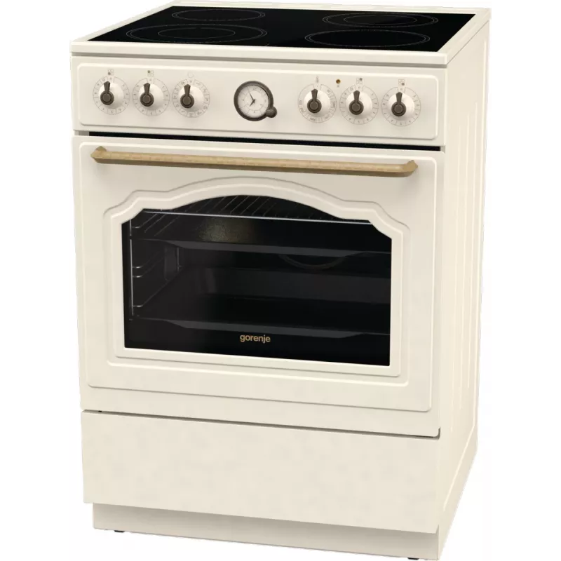 Gorenje GECS6B70CLI ελεύθερη κουζίνα με κεραμική εστία μπεζ
