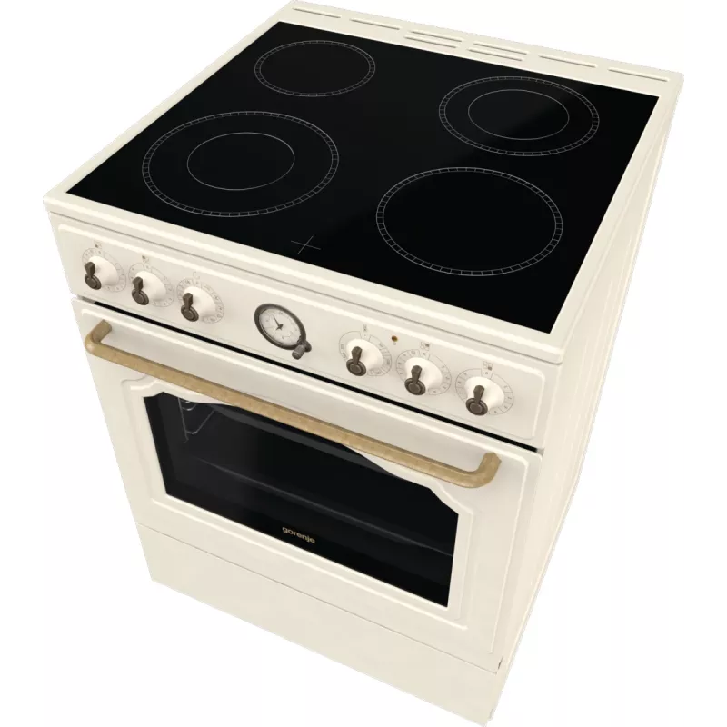 Gorenje GECS6B70CLI ελεύθερη κουζίνα με κεραμική εστία μπεζ