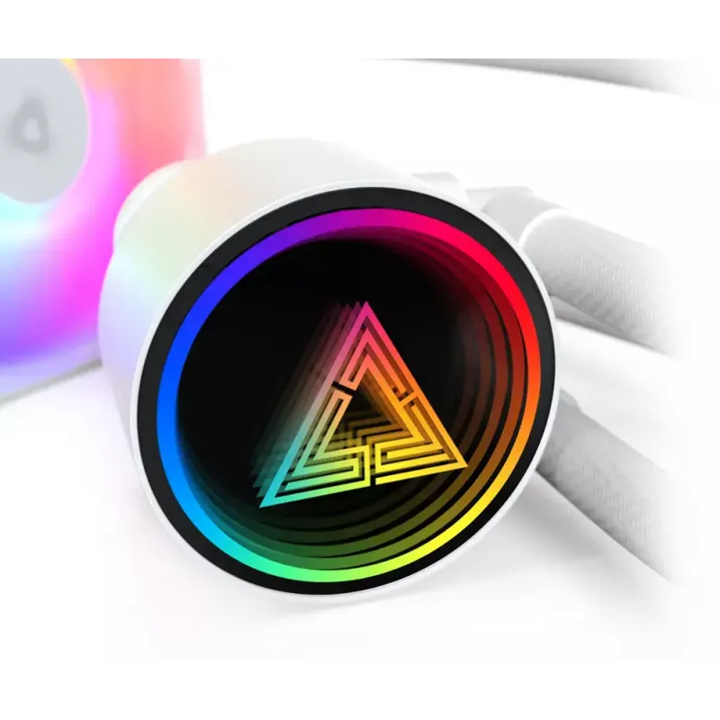 Montech LightFlow ARGB 360 επεξεργαστής All-in-One υδρόψυξη 12 cm λευκό 1 τεμ.