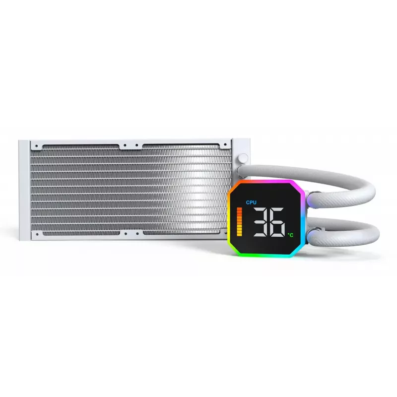 Montech HyperFlow Digital 240 υδρόψυξη επεξεργαστή all-in-one 12 cm λευκό 1 τεμ.