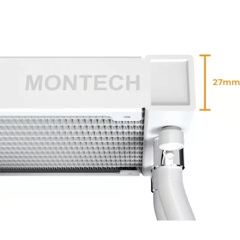 Montech HyperFlow Digital 240 υδρόψυξη επεξεργαστή all-in-one 12 cm μαύρο 1 τεμ.