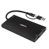 Lindy 43430 Καλώδιο βίντεο-αντάπτορας 0,11 m USB Type-C 2 x HDMI Μαύρο