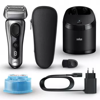 Ηλεκτρική ξυριστική μηχανή BRAUN Series 8 8567cc Σύστημα υγρό & στεγνό με σταθμό καθαρισμού και φόρτισης